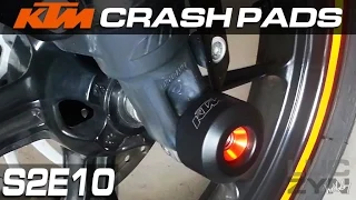 KTM Duke 125 200 390 Crash Pads Poweparts Front & Back Pady Fitting Instalacja LucZyn MotoVlog