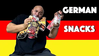 American tries German SNACKS  for the FIRST Time (WHILE IN GERMANY)
