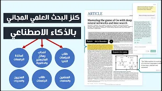 كنز البحث العلمي المجاني تماما بالذكاء الاصطناعي - استخدموه واستغلوه  ياجماعة لأنه ممتاز جدا