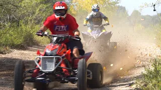 Chasing the TRX520 on my YFZ450R!