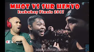 FlipTop - Mhot vs Sur Henyo @ Isabuhay Finals 2017 - REACTION