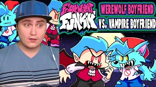 WEREWOLF BOYFRIEND vs. VAMPIRE BOYFRIEND | Friday Night Funkin Animation | Reaction