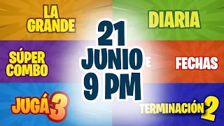 Sorteo 9 PM Loto Diaria, Fechas, Jugá 3 y Súper Combo Lunes 21 de Junio de 2021 | Nicaragua