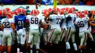 Close Up of Georgia Celebrating After TD Against Florida