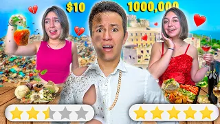 CITA ROMÁNTICA POBRE 💲1 vs MILLONARIA 💲1000  | Especial SAN VALENTIN 💘