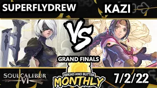 Bread and Butter 29 GRAND FINALS - Kazi (Seong Mi-na) Vs. Superflydrew (Setsuka, 2B) Soulcalibur VI