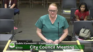 Ann Arbor City Council Meeting 8/7/23