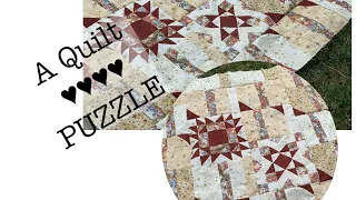 Leftover quilt blocks make the prettiest quilts!-puzzle this quilt together with me