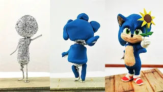 Como hacer BABY SONIC Escultura de plastilina | How to BABY SONIC in clay DIY Tutorial | DibujAme Un