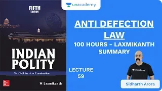 L59: Anti Defection Law | 100 Hours - Laxmikanth Summary | UPSC CSE/IAS 2020 | Sidharth Arora