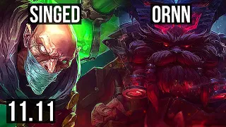 SINGED vs ORNN (TOP) | Rank 6 Singed, 5/1/6 | TR Master | v11.11