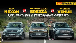 Maruti Brezza vs Tata Nexon vs Hyundai Venue | Sub-Compact Crossover SUV Shootout | ZigWheels.com