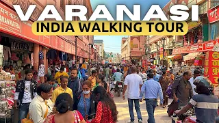 Exploring the Vibrant Narrow Streets of Varanasi, India | 4K HDR Walking Tour