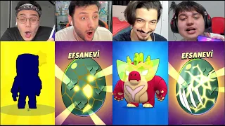 4lü Ekiple Aynı Anda EFSANEVİ YUMURTA AÇTIK 🤩 Brawl Stars