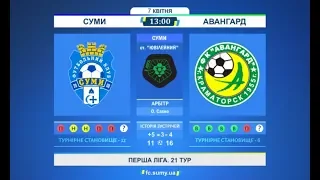 ПФК Суми - ФК Авангард - 13:00. LIVE