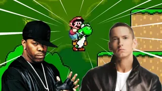 Busta Rhymes and Eminem having a Rap Battle on Super Mario World.