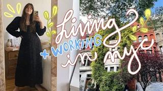 a week in my life living and working in nyc | work routine, trader joe's + going out w/ friends