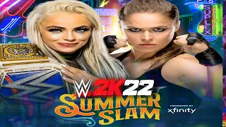 WWE 2K22 Liv Morgan v Ronda Rousey SummerSlam 2022 Full Match