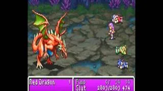 Final Fantasy II Dawn of Souls- Solo Boss 21- Red Dragon