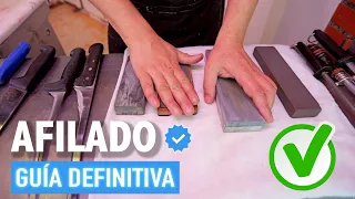 🔥Aprende TODO sobre el AFILADO | CÓMO AFILAR cuchillos EN CASA con piedra de agua