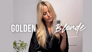 Gold blonde balayage