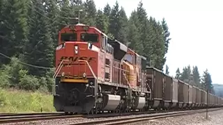 EMD Wind-Up! BNSF SD70ACe and SD70MAC Coal Drag after getting a Green Light. High Ball!!!