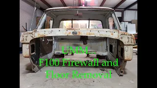 F100 Floor and Firewall removal Grand Marquis frame swap