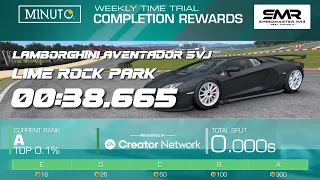 LAMBORGHINI AVENTADOR SVJ - LIME ROCK PARK - Weekly Time Trial Tips - Group A