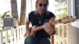 Dust my broom easy beginner lesson for fretless 3 string Cigar Box Guitars