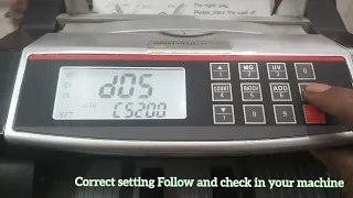 CASH NOTE COUNTING MACHINE CALIBRATION ( SETTING & SOFTWERE