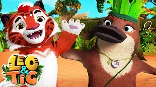 Leo and Tig 🦁 Split Earth 🐯 Best episodes 🦁 Funny Family Good Animated Cartoon for Kids