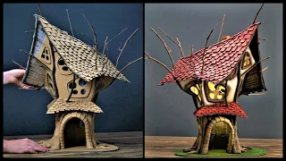 ❣DIY Fairy TreeHouse Using Cardboard❣