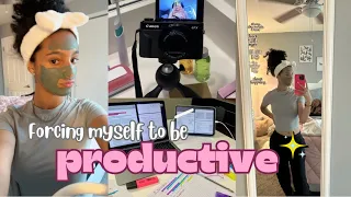 FORCING MYSELF TO BE PRODUCTIVE | CLEANING, CHIT-CHAT & MORE