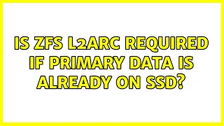 Is ZFS L2ARC required if primary data is already on SSD? (2 Solutions!!)
