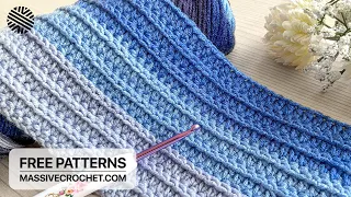 SUPER EASY & FAST Crochet Pattern for Beginners!⚡️ 💙 SUBLIME Crochet Stitch for Blanket, Scarf & Bag