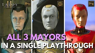 The Talos Principle 2 - All 3 Mayors Elected Guide in One Playthrough! (Rand, Hermanubis and Byron)