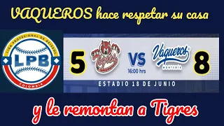 VAQUEROS 8 - 5 TIGRES / Los Sinuanos se sacuden y logran su primer triunfo en el béisbol Colombiano