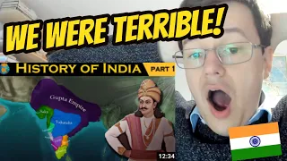 British Guy Reacts to HISTORY OF INDIA in 12 minutes - 'We were TERRIBLE!' [Part 1]