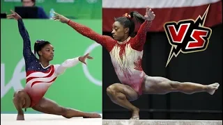 Simone Biles, Olympics 2016 VS 2018 GK U.S. Classic | then vs now