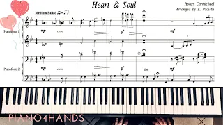 ❤️ Heart & Soul ❤️ for Piano duet (FREE Sheet Music)
