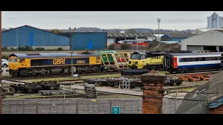 Trains at Eastleigh | Shunting around the Yard & Works | 22/11/23