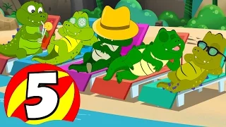 Five Crocodile Went Swimming One Day | children rhymes kids tv