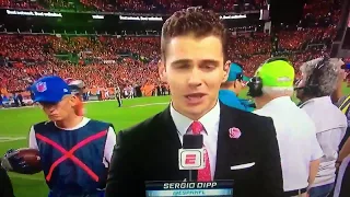 ESPN Sidelines Reporter Sergio Dipp Has A Really Rough Start To His Career!
