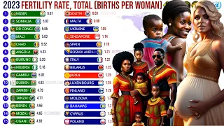 Total Fertility Rate in the World | Births Per Woman | High and Low