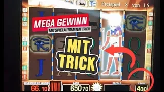 Merkur Eye of Horus Freispiele auf 4€ TR5 900€ Gewinn (Spielautomaten Tricks)