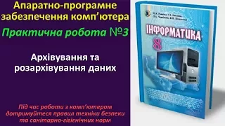 Практична робота №3. Архівування та розархівування даних | 8 клас | Ривкінд