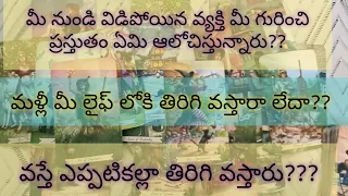 💌మీ నుండి విడిపోయిన వ్యక్తి మీ గురించి  ఏమి ఆలోచిస్తున్నారు?మీ లైఫ్ లోకి తిరిగి వస్తారా లేదా?🖤