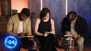 Daisy Ridley, John Boyega and Oscar Isaac play Quick Draw!