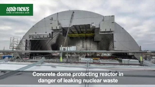 Giant safety arch begins sliding over Chernobyl