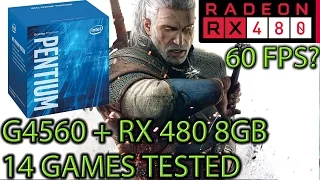 G4560 paired with an RX 480 8GB - Enough for 60 fps? - 14 Games Tested